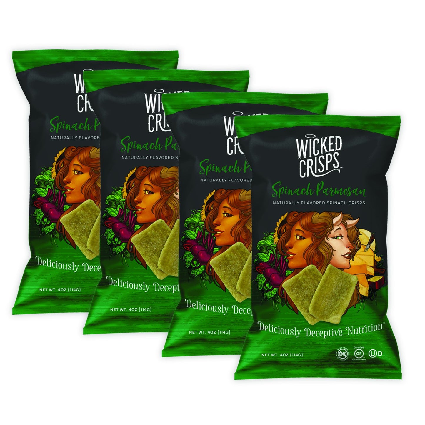 Wicked Crisps Spinach & Parmesan Veggie Chips