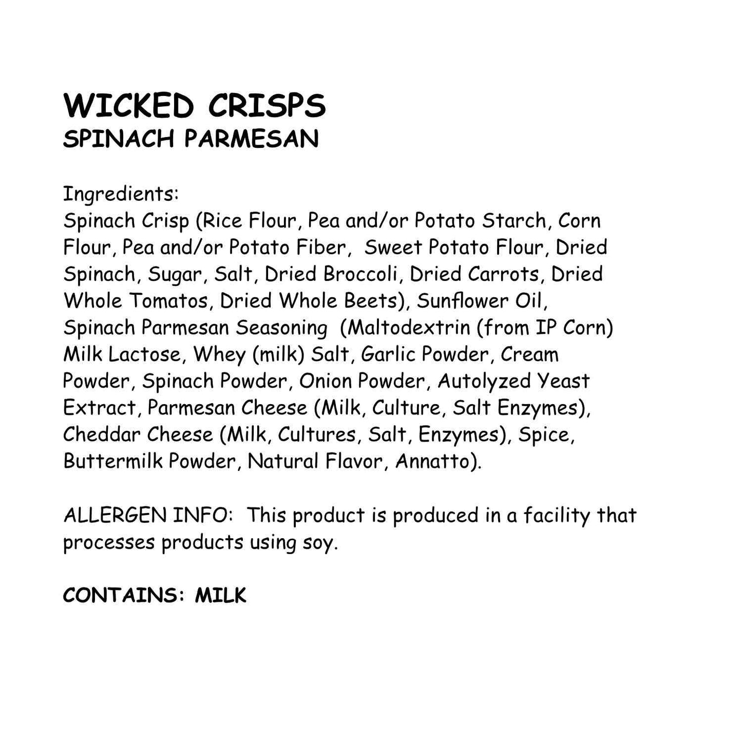 Wicked Crisps Spinach & Parmesan Veggie Chips