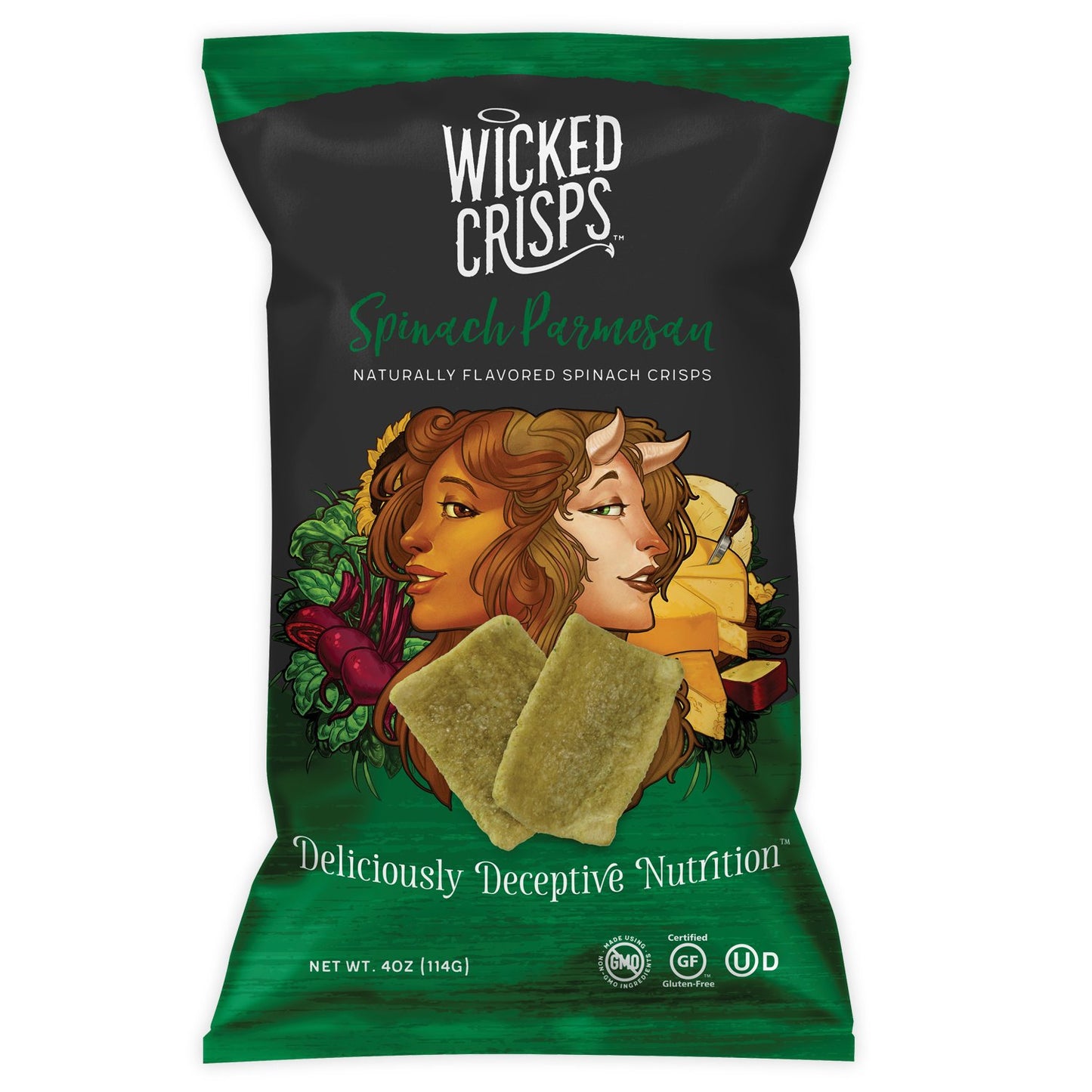 Wicked Crisps Spinach & Parmesan Veggie Chips