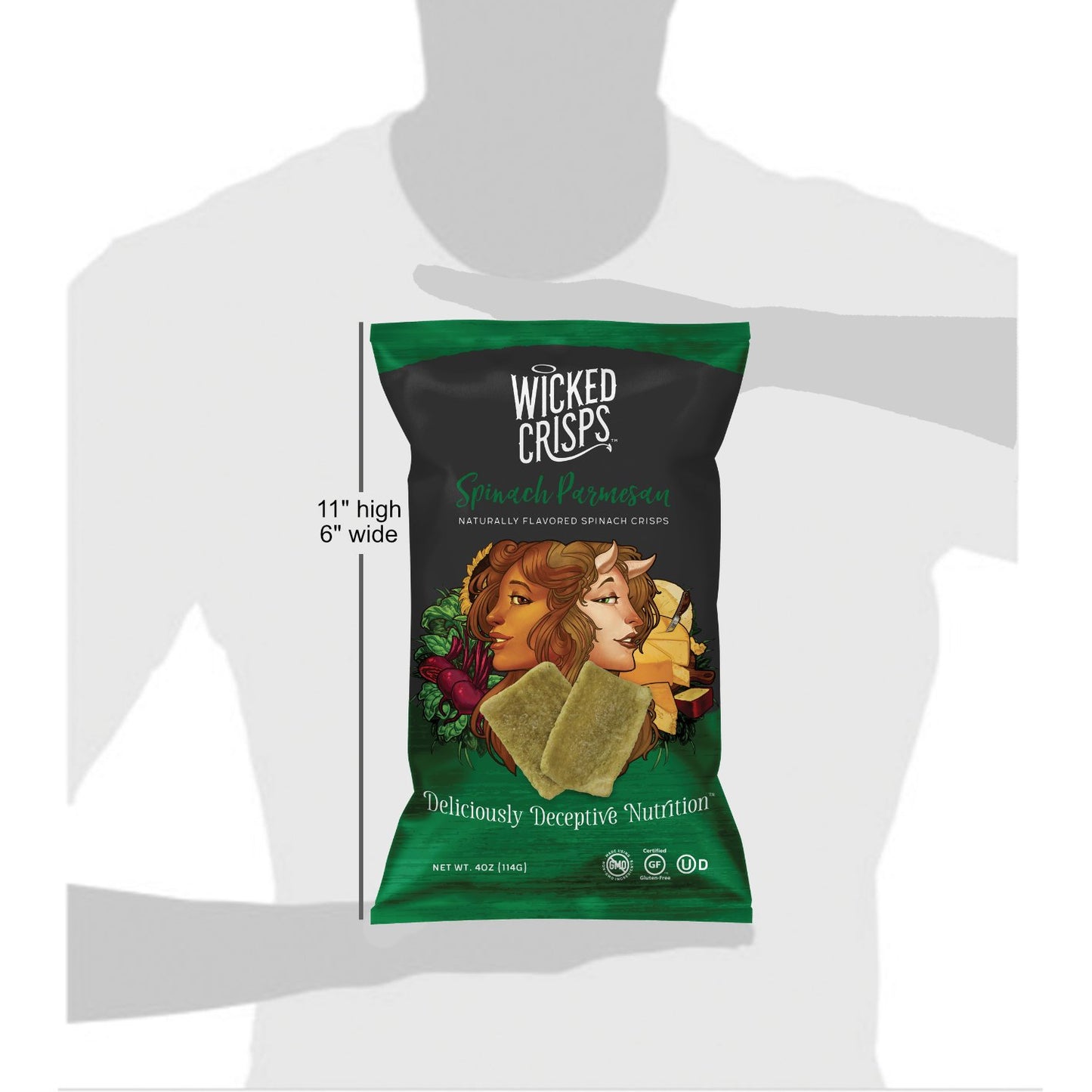 Wicked Crisps Spinach & Parmesan Veggie Chips