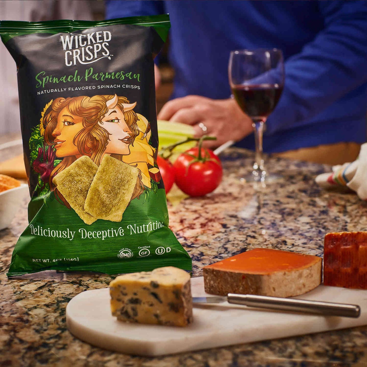 Wicked Crisps Spinach & Parmesan Veggie Chips