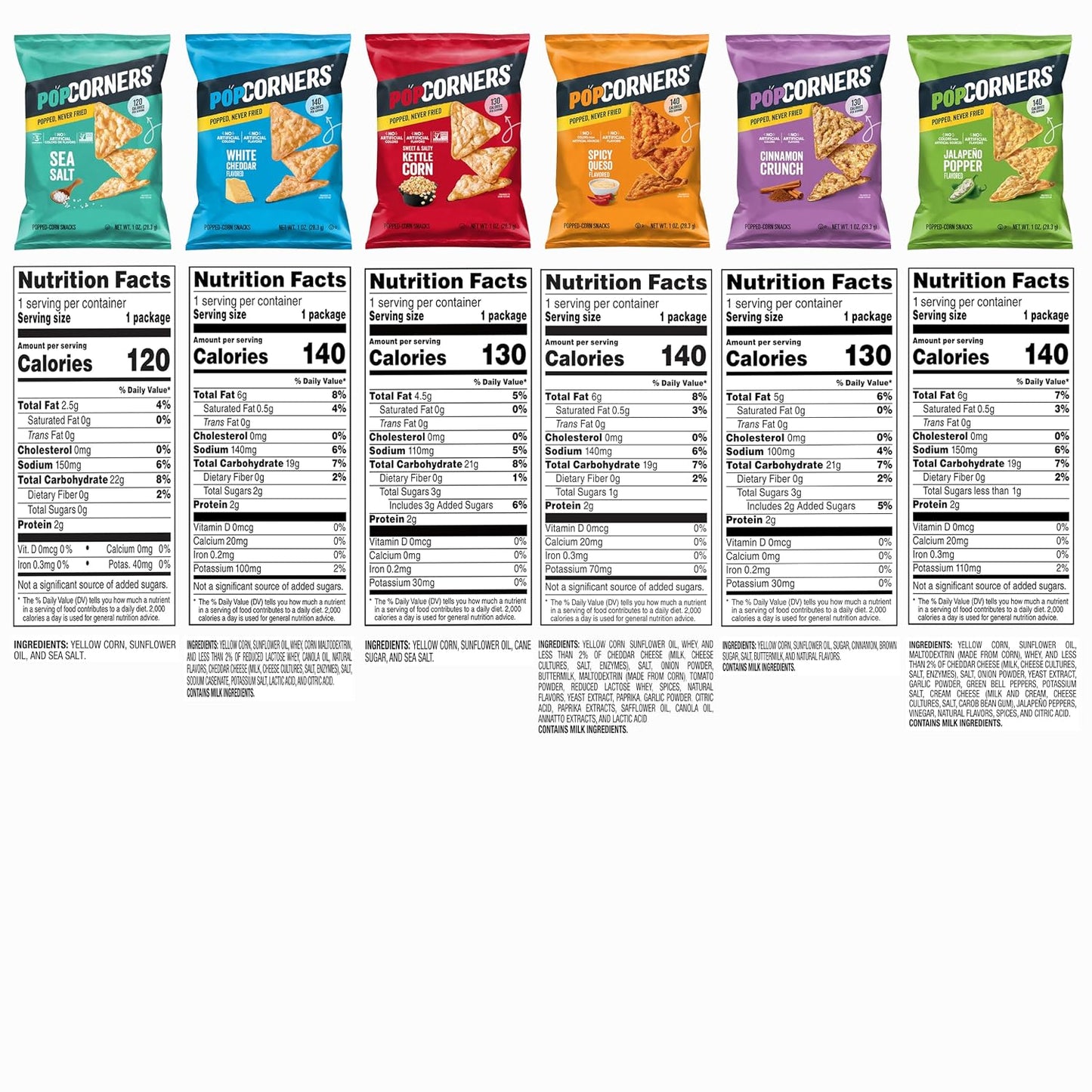 PopCorners Popped Corn Chips Variety Pack