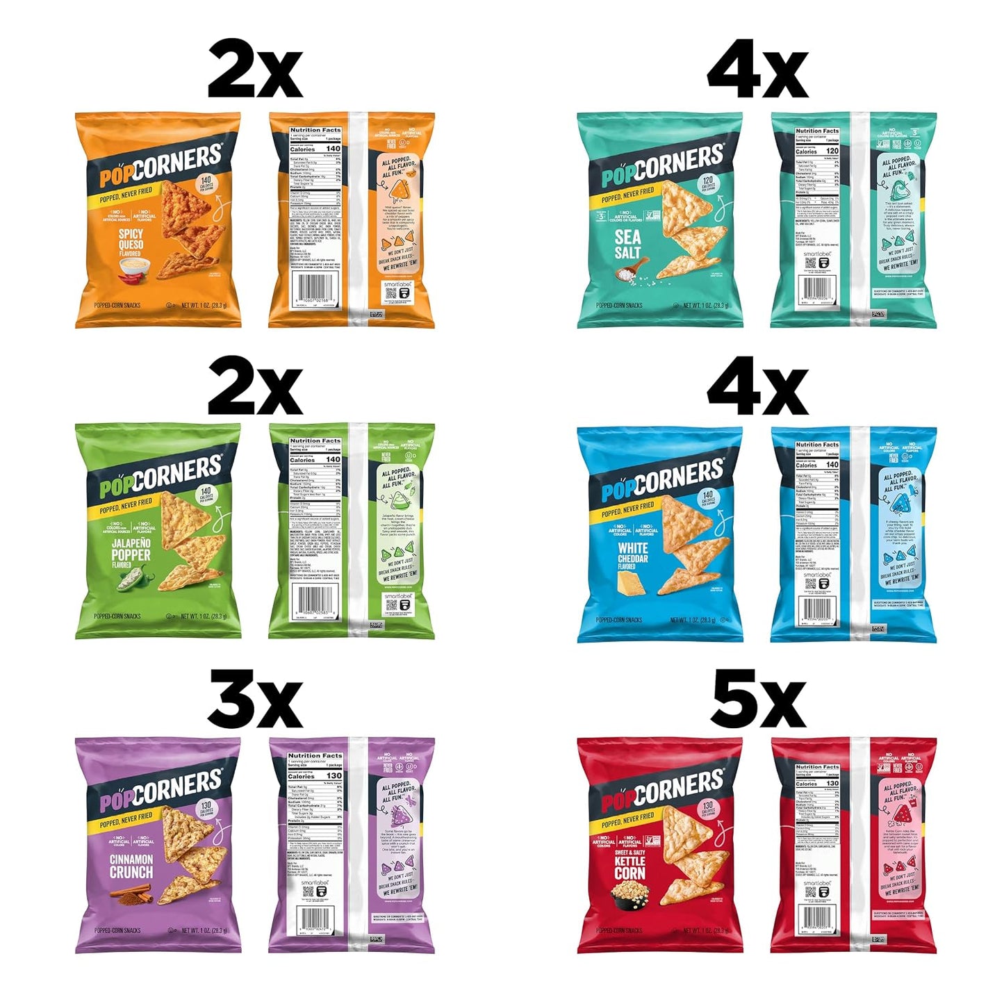 PopCorners Popped Corn Chips Variety Pack