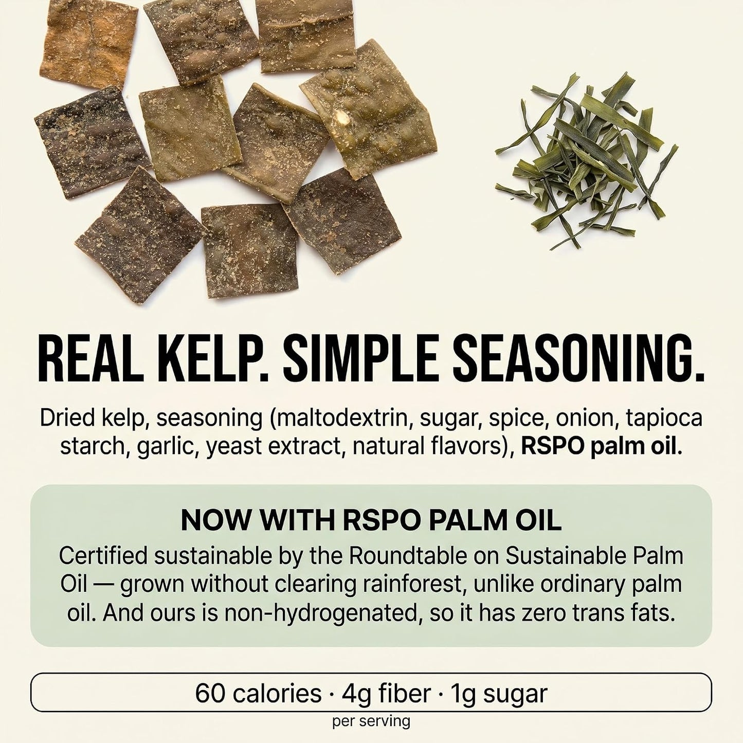 Crunchy Kelp Seaweed Chips – Salt & Pepper