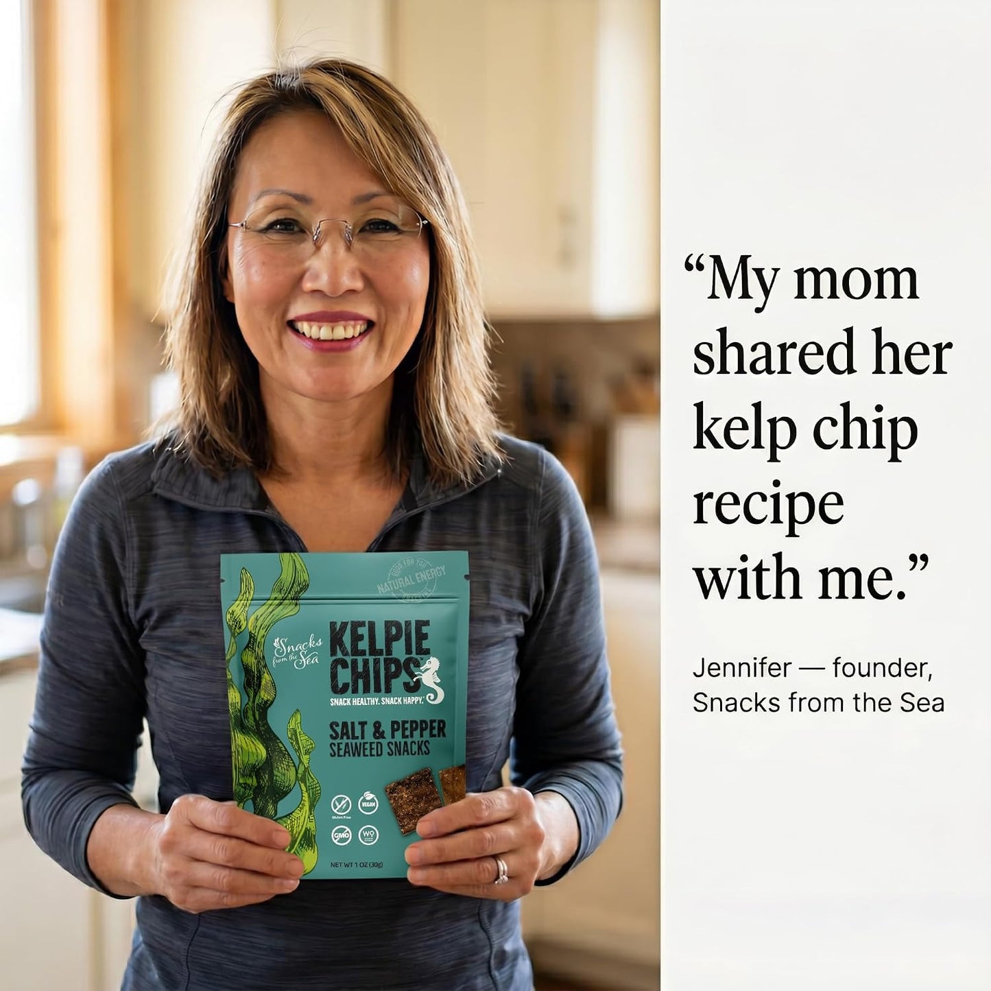 Crunchy Kelp Seaweed Chips – Salt & Pepper