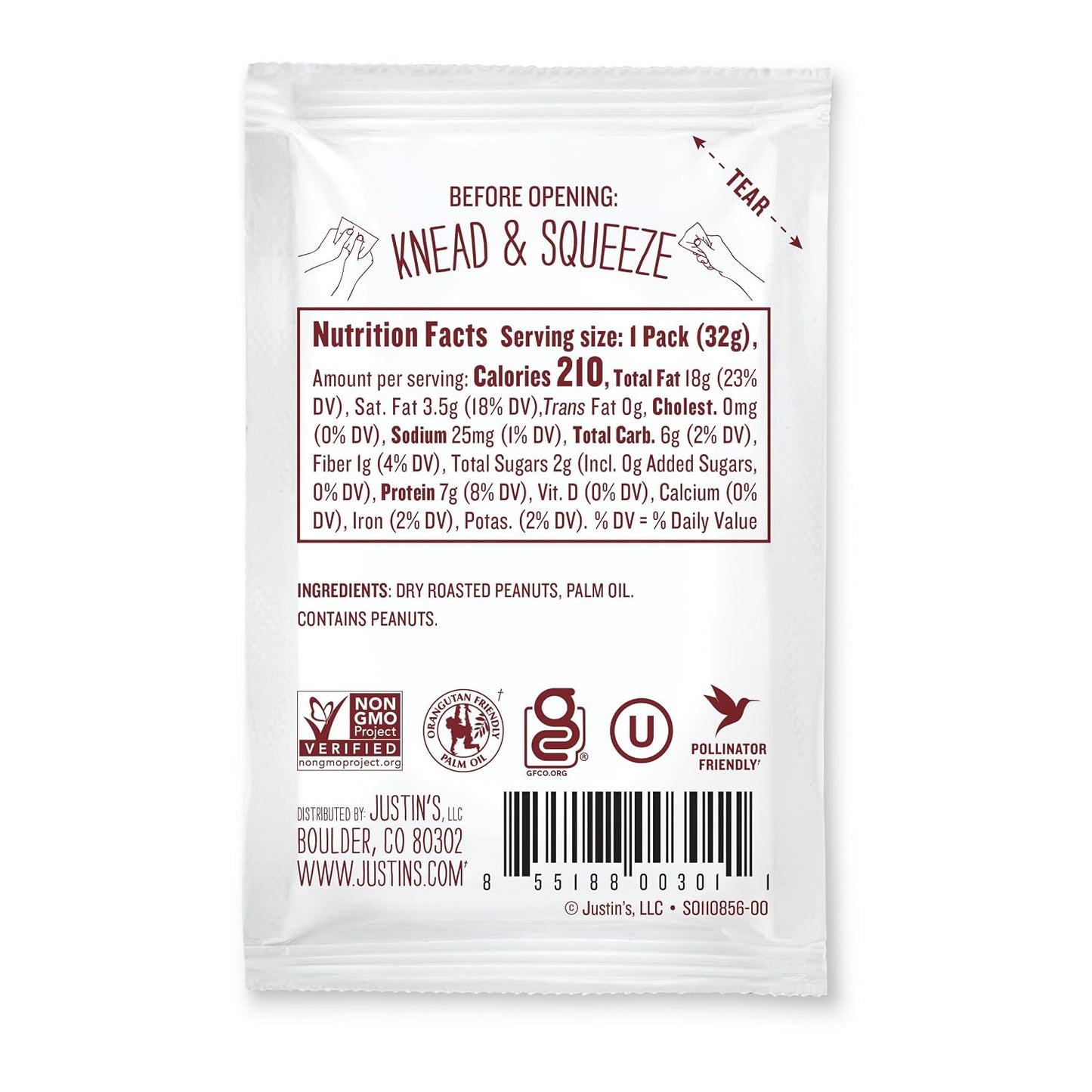 Justin's Classic Peanut Butter Squeeze Packs
