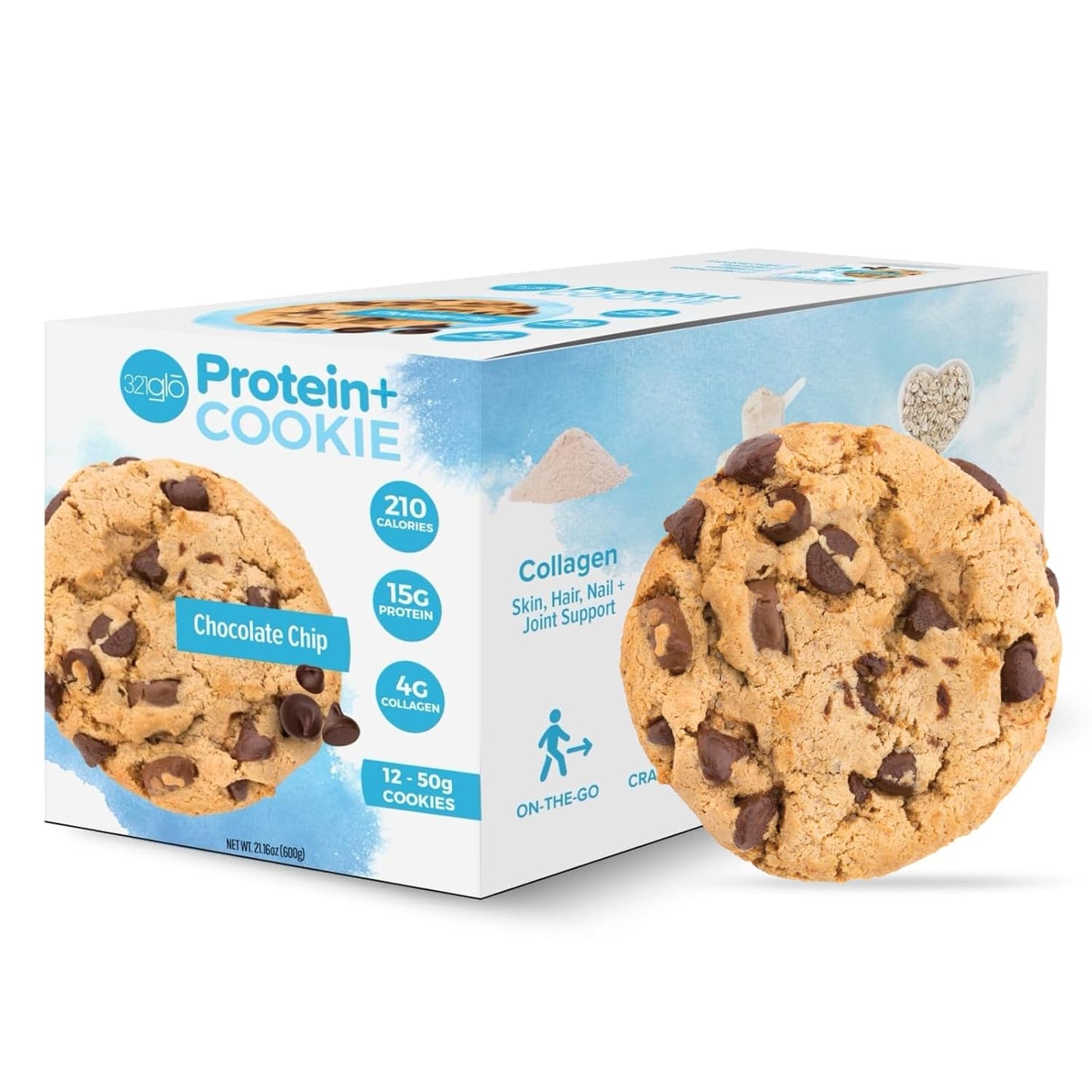 321glo Protein+ Chocolate Chip Cookies