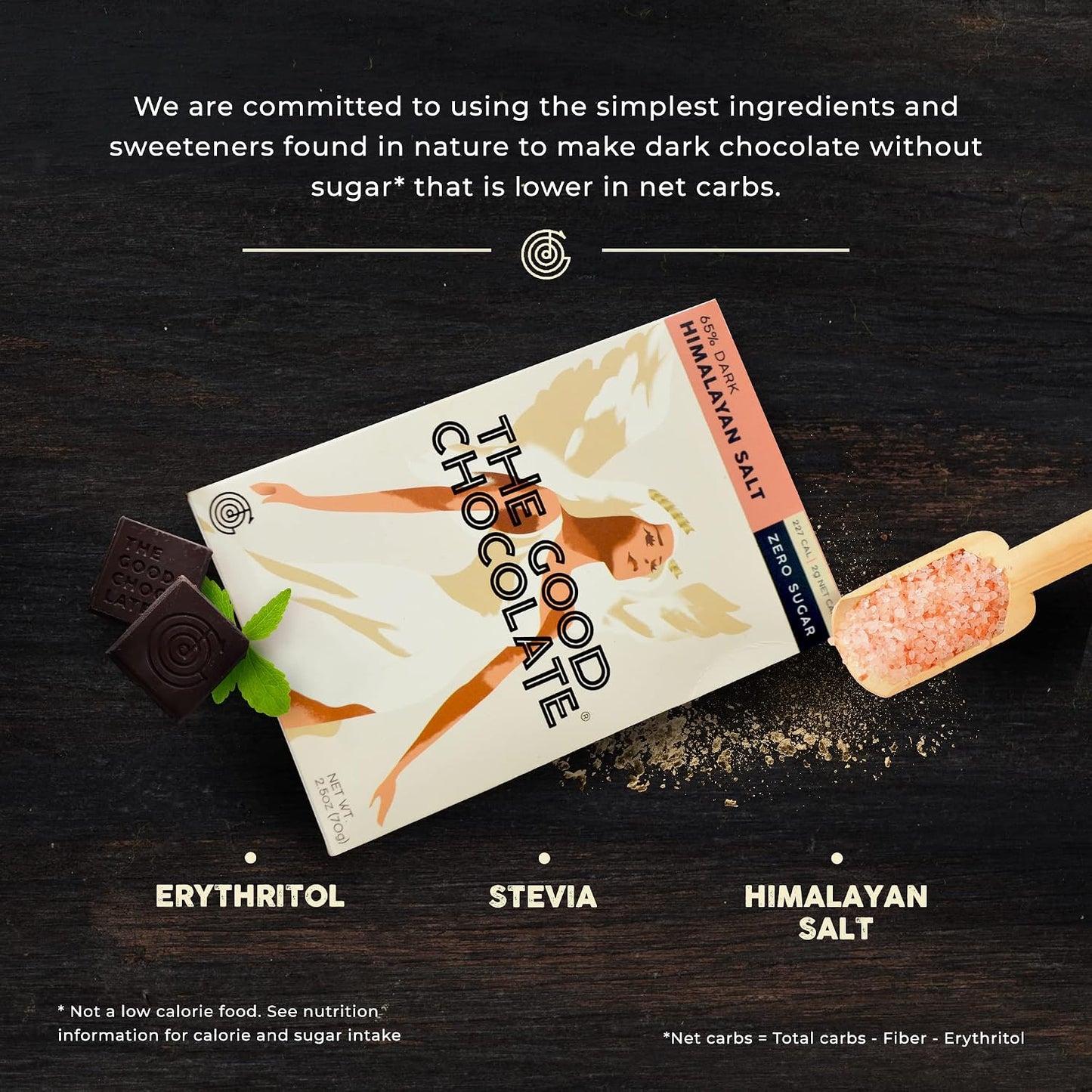 THE GOOD CHOCOLATE Himalayan Salt Dark Chocolate Bars